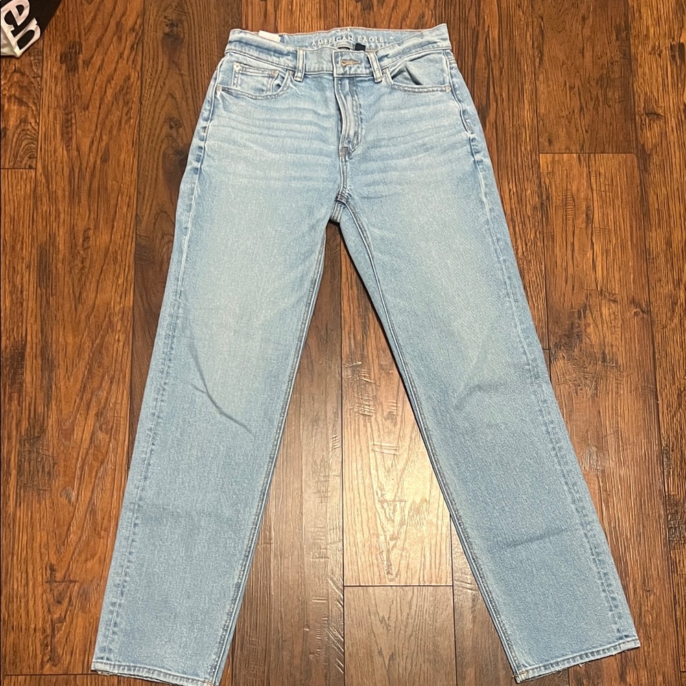 American Eagle Outfitters Men's Sky Blue Straight Jeans